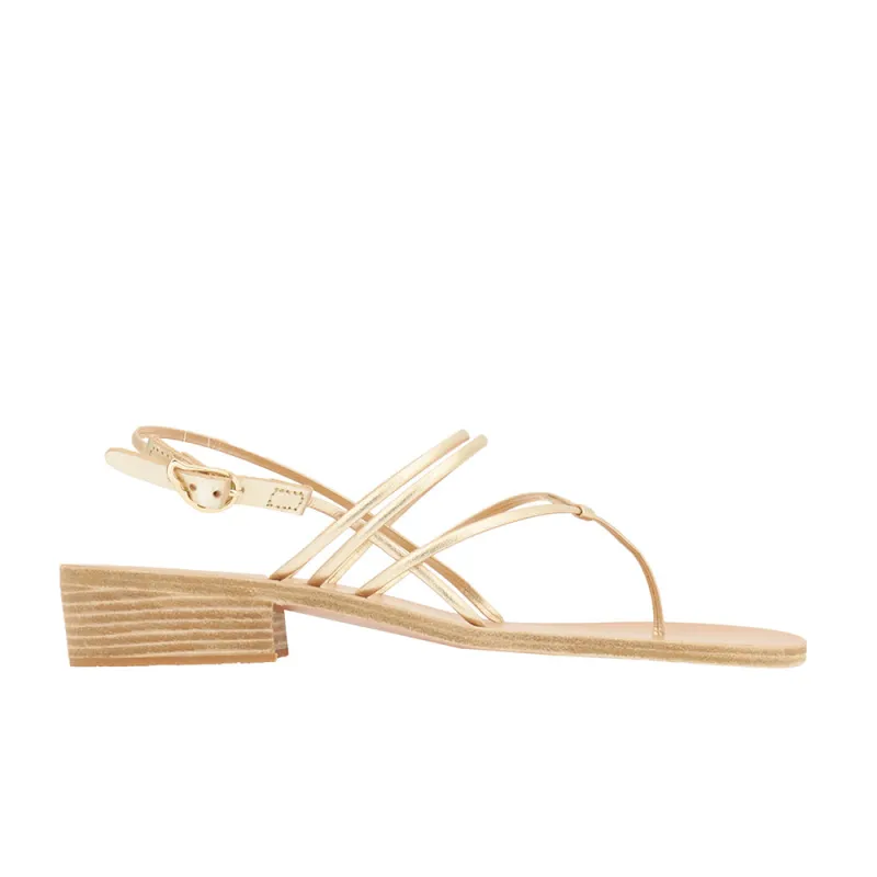 Cycladic Heel Platinum made by Ancient Greek Sandals