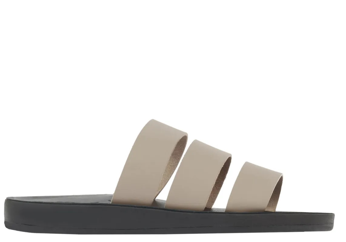 Minas Comfort Cement/Black Sole sold by Ancient Greek Sandals