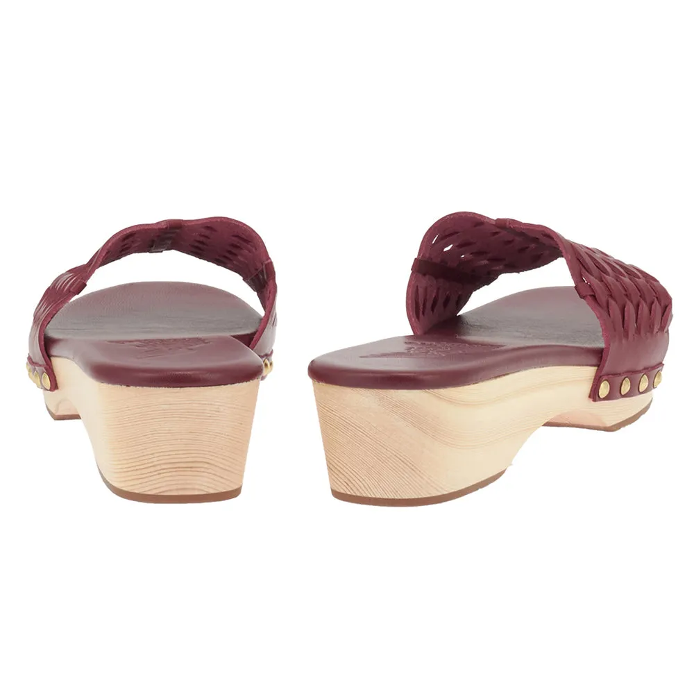 Open Woven Clog Cherry sold by Ancient Greek Sandals product image thumbnail 5