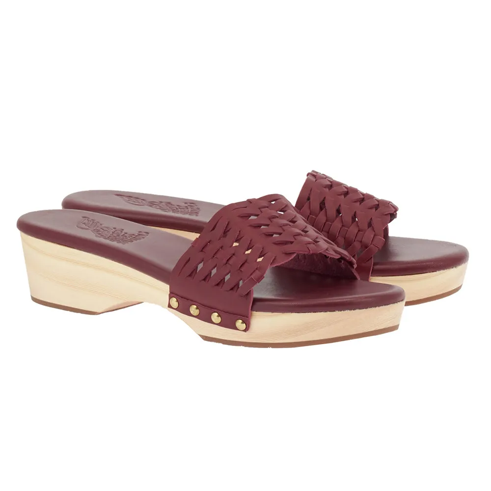Open Woven Clog Cherry sold by Ancient Greek Sandals product image thumbnail 4