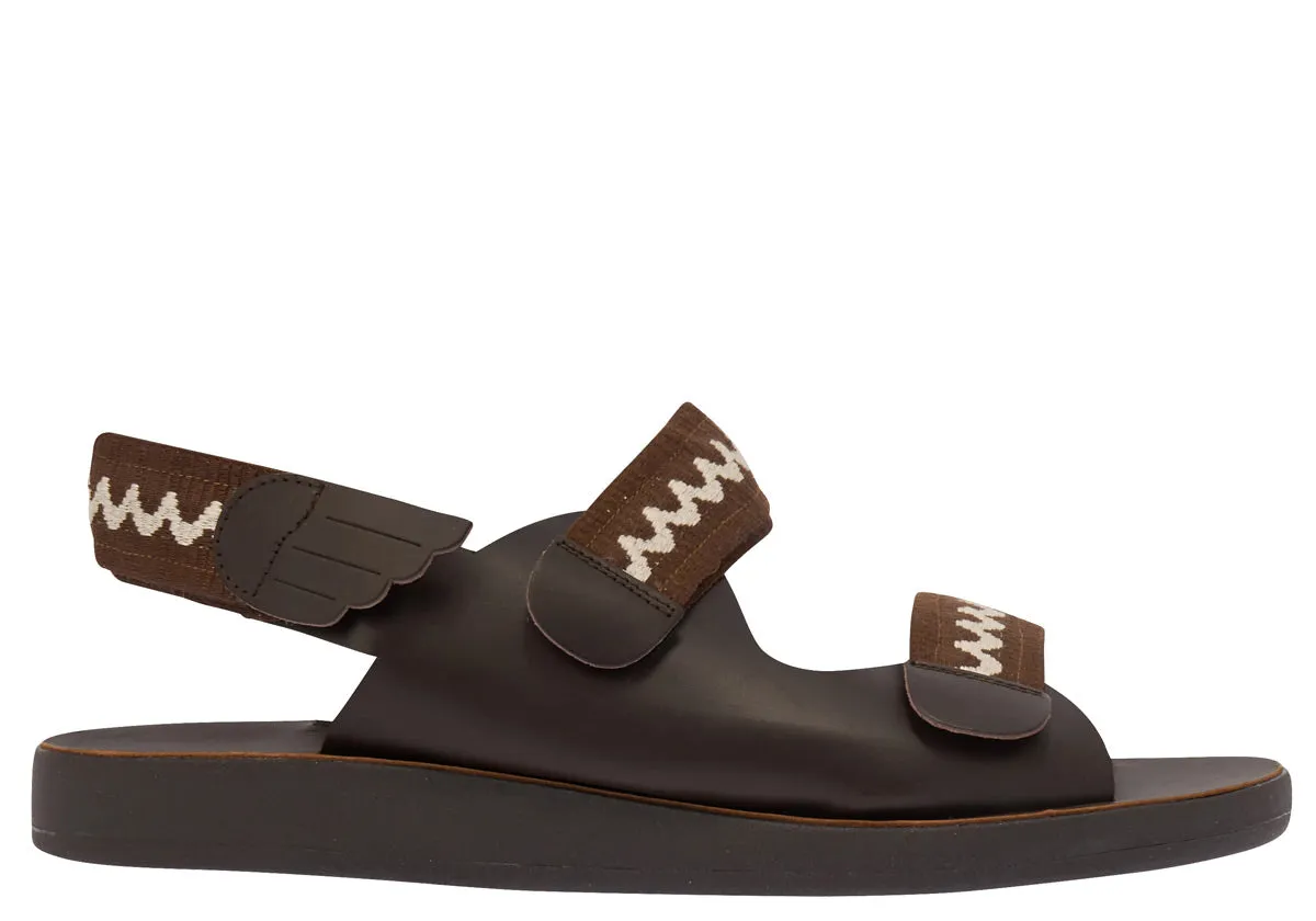Olympos Brown/Ecru sold by Ancient Greek Sandals