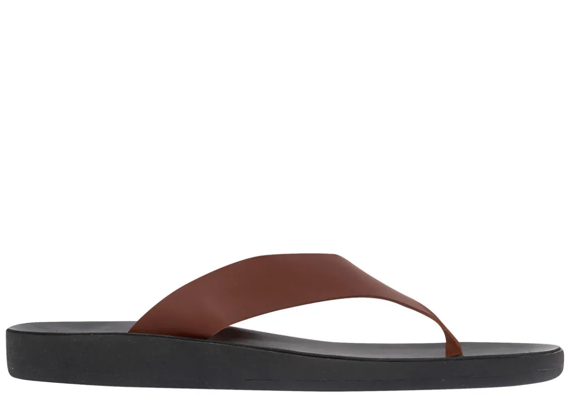 Charys Men Comfort Chestnut/Black Sole sold by Ancient Greek Sandals