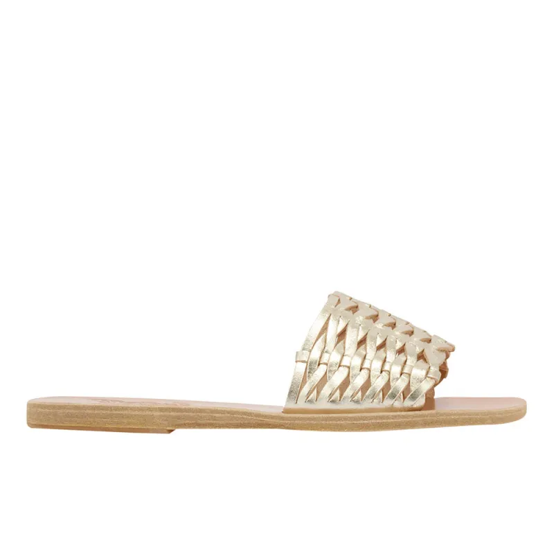 Taygete Woven Platinum sold by Ancient Greek Sandals