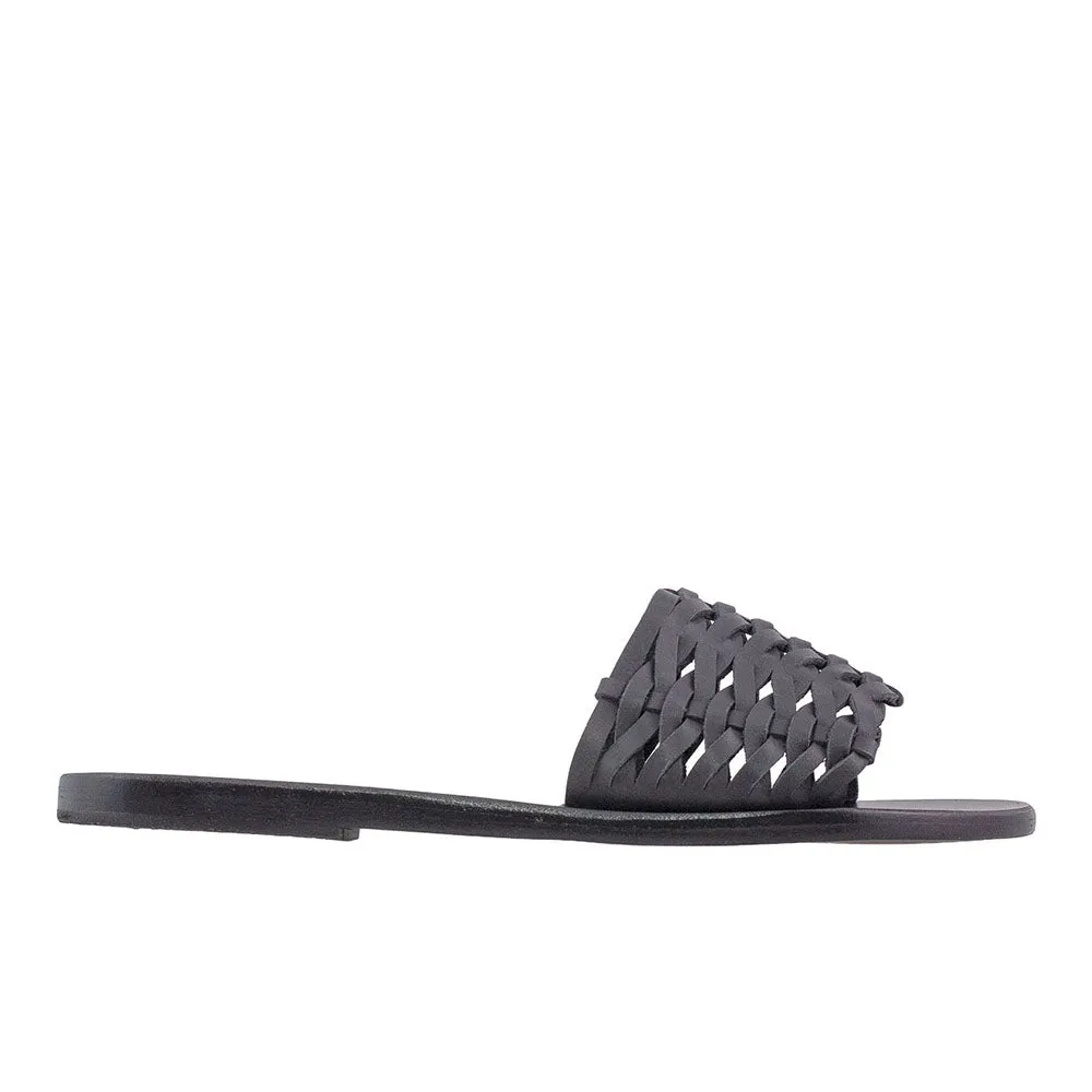 Taygete Woven Black sold by Ancient Greek Sandals