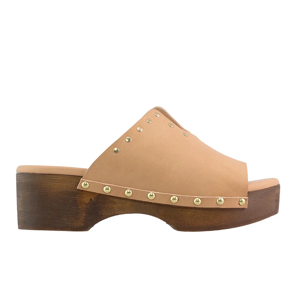 Sagini Clog Natural sold by Ancient Greek Sandals
