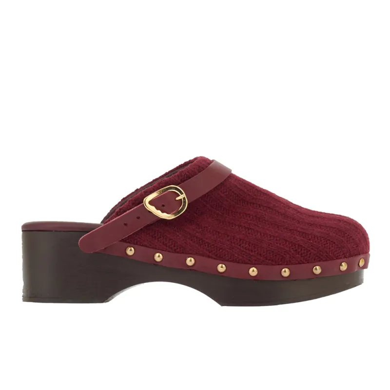Classic Closed Clog Bordeaux sold by Ancient Greek Sandals