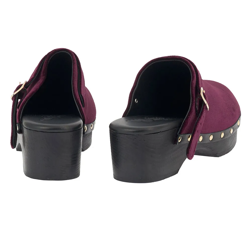 Classic Closed Clog Burgundy sold by Ancient Greek Sandals product image thumbnail 5