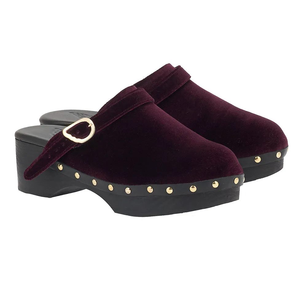 Classic Closed Clog Burgundy sold by Ancient Greek Sandals product image thumbnail 4