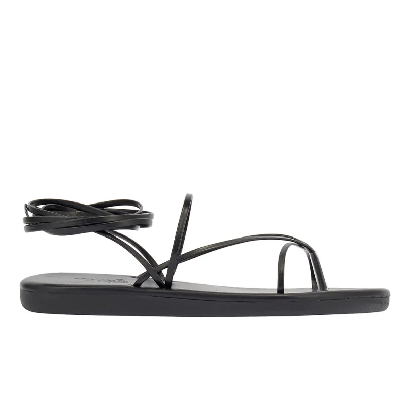 String Flip Flop Black sold by Ancient Greek Sandals