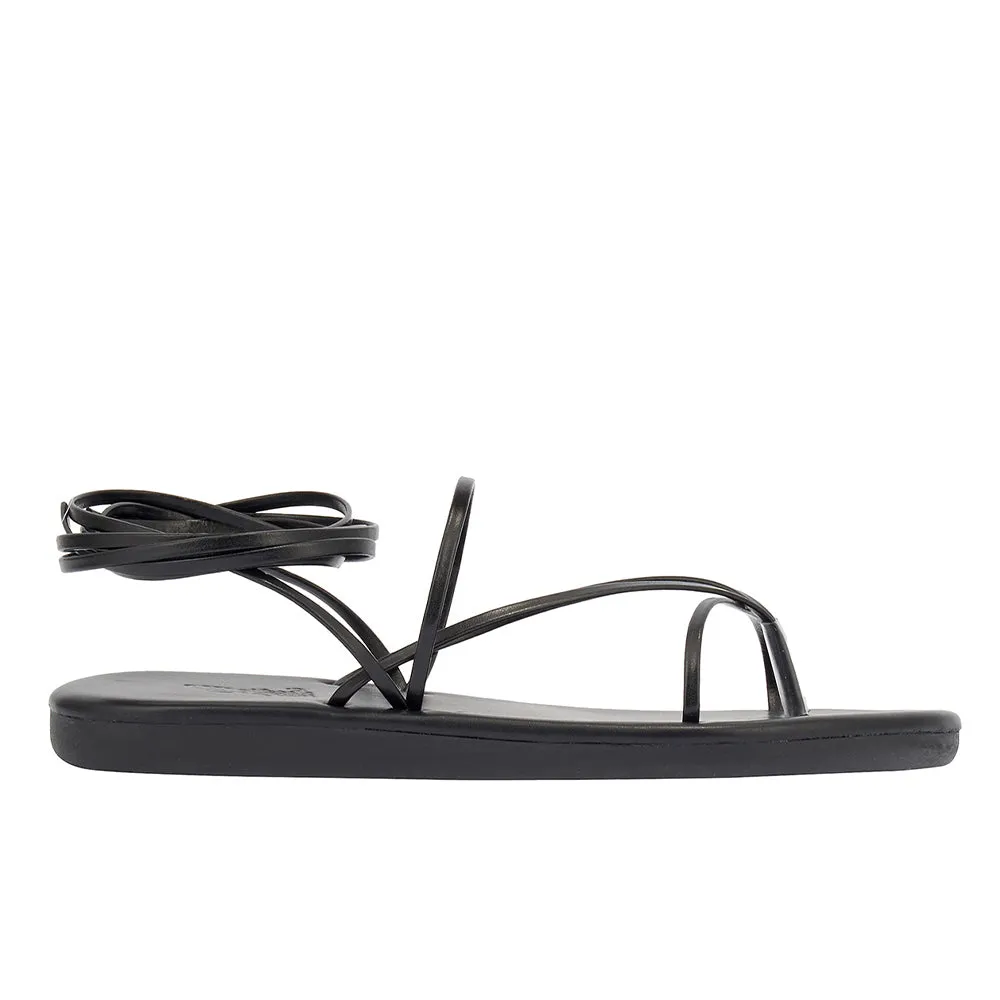 String Flip Flop Black sold by Ancient Greek Sandals