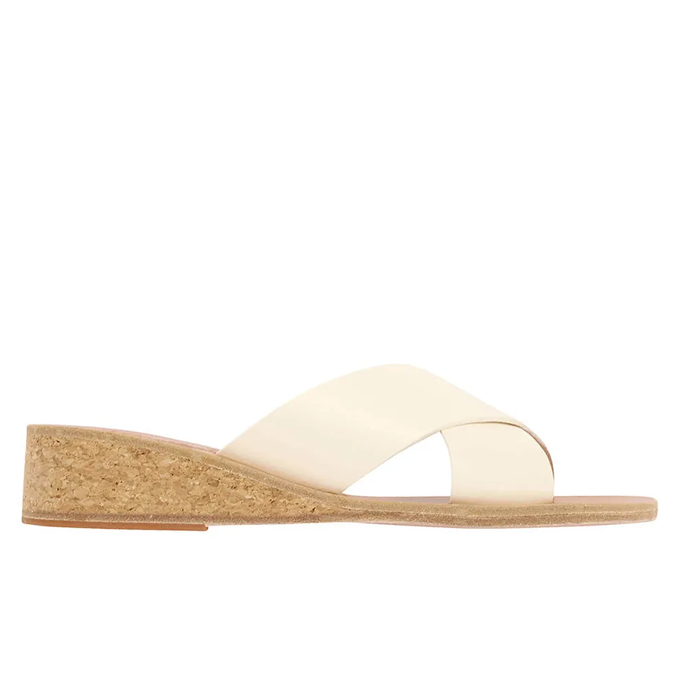 Thais Wedge Off White sold by Ancient Greek Sandals
