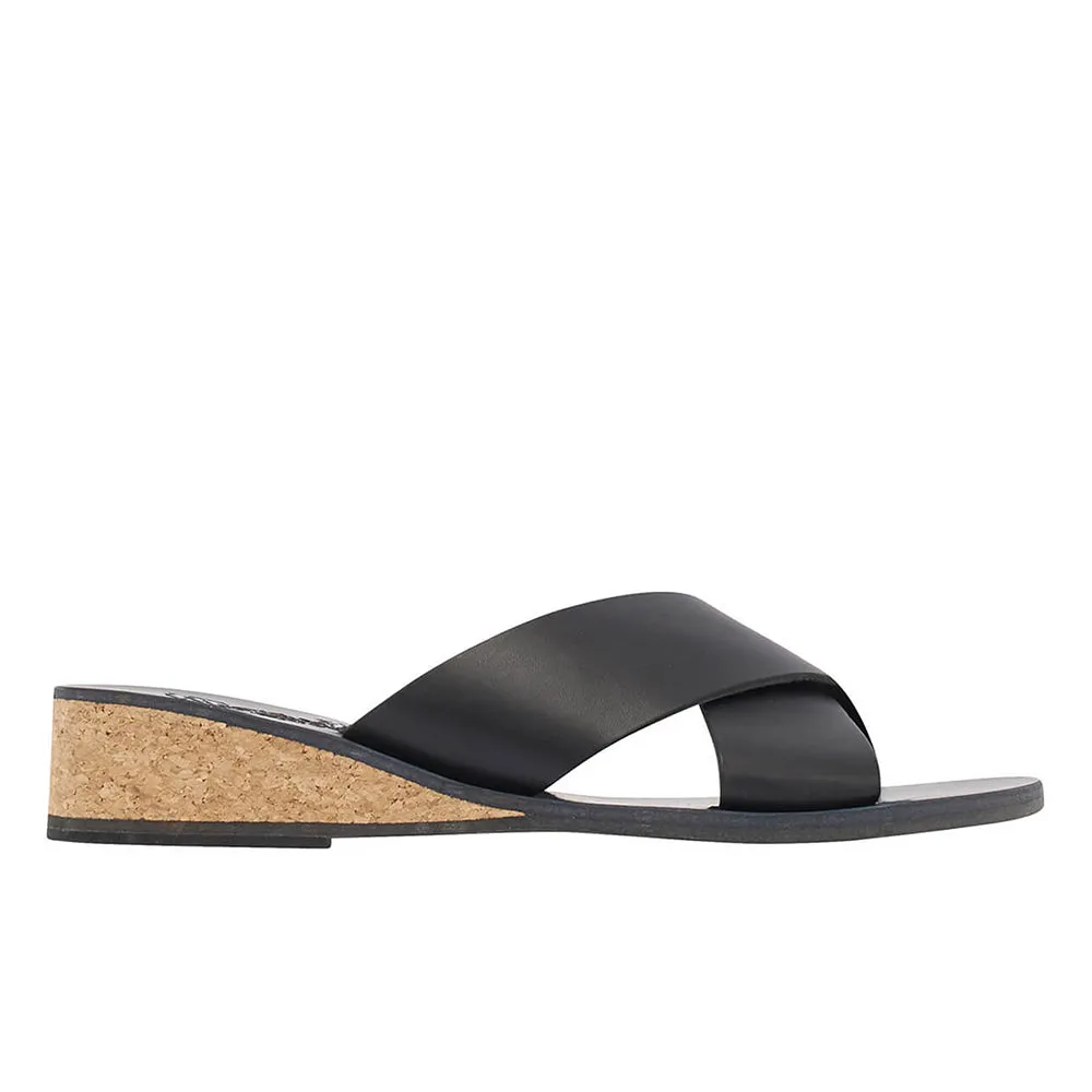 Thais Wedge Black sold by Ancient Greek Sandals