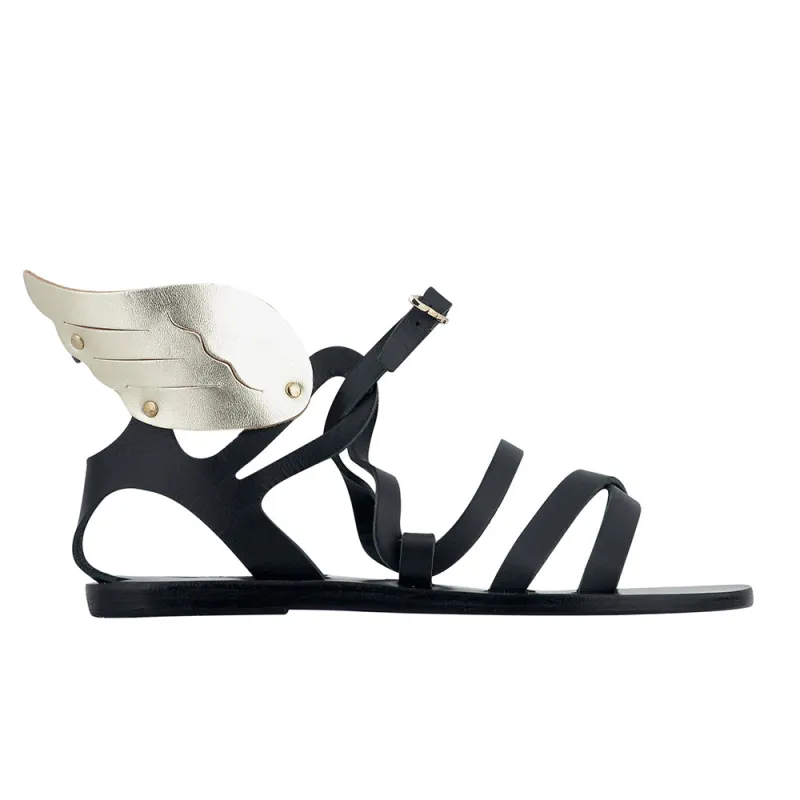 Nephele Black/Platinum sold by Ancient Greek Sandals