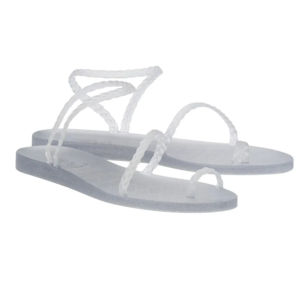 Eleftheria Clear Silver Glitter sold by Ancient Greek Sandals product image thumbnail 4