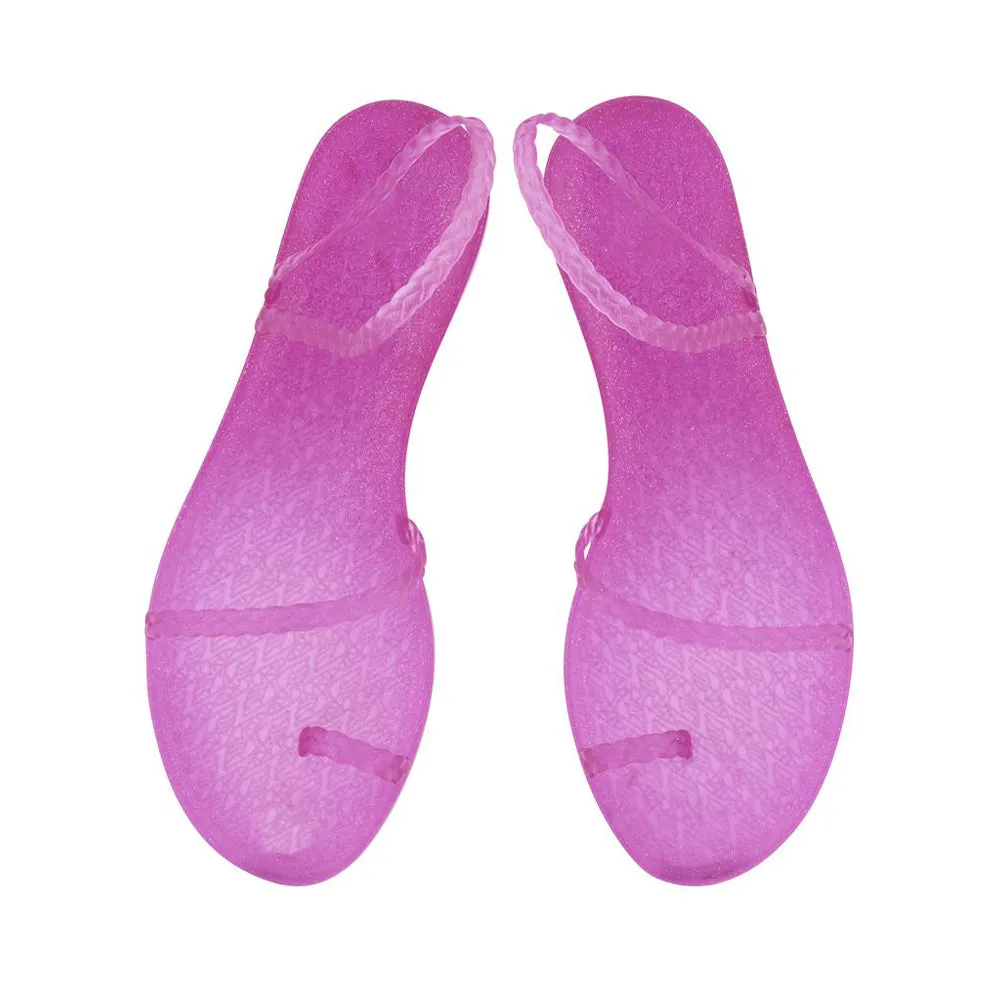 Eleftheria Clear Fuchsia Glitter sold by Ancient Greek Sandals product image thumbnail 3