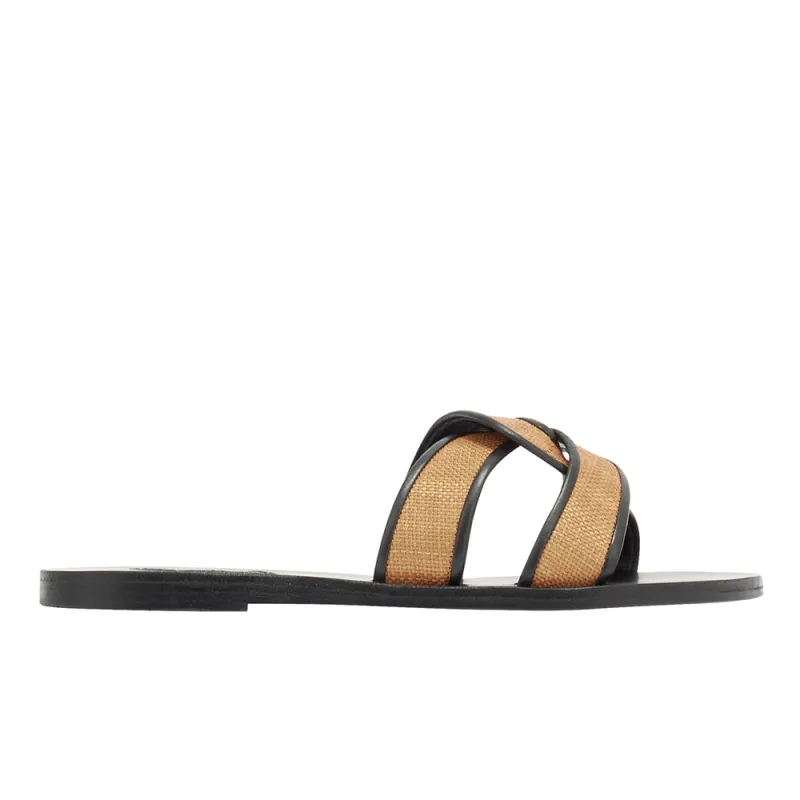 Desmos Cognac/Black sold by Ancient Greek Sandals