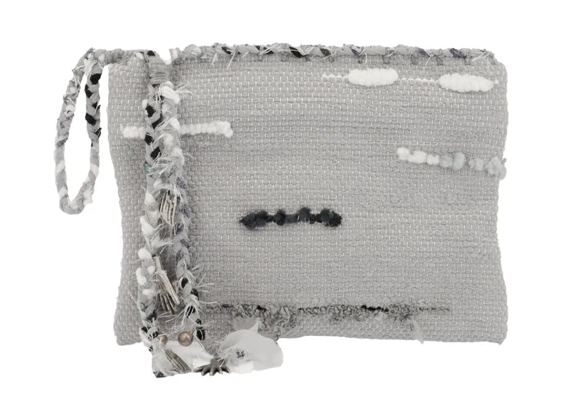Clotho Clutch Light Grey made by Ancient Greek Sandals