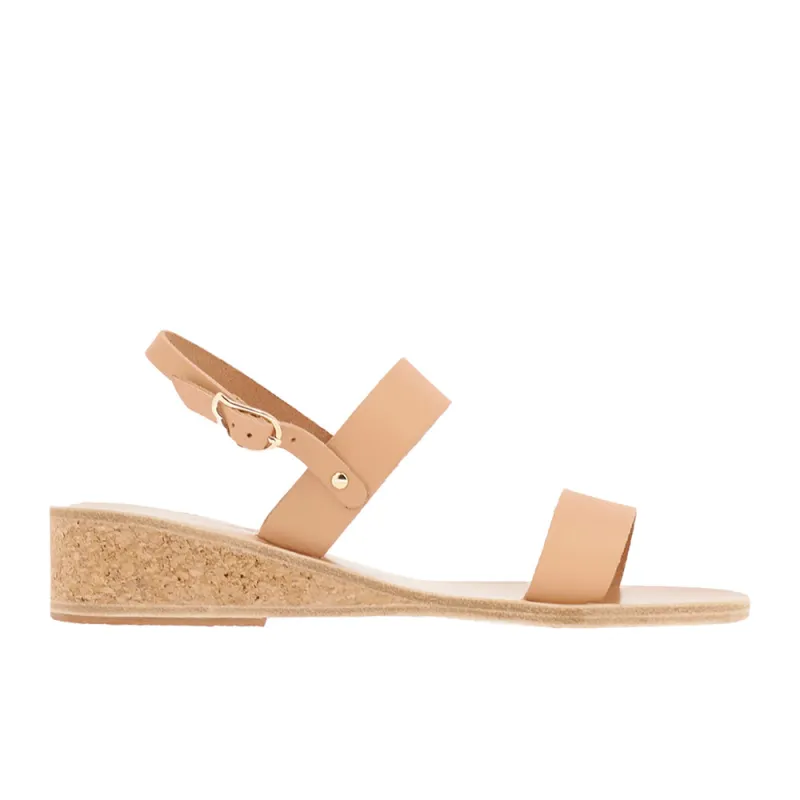 Clio Wedge Natural sold by Ancient Greek Sandals