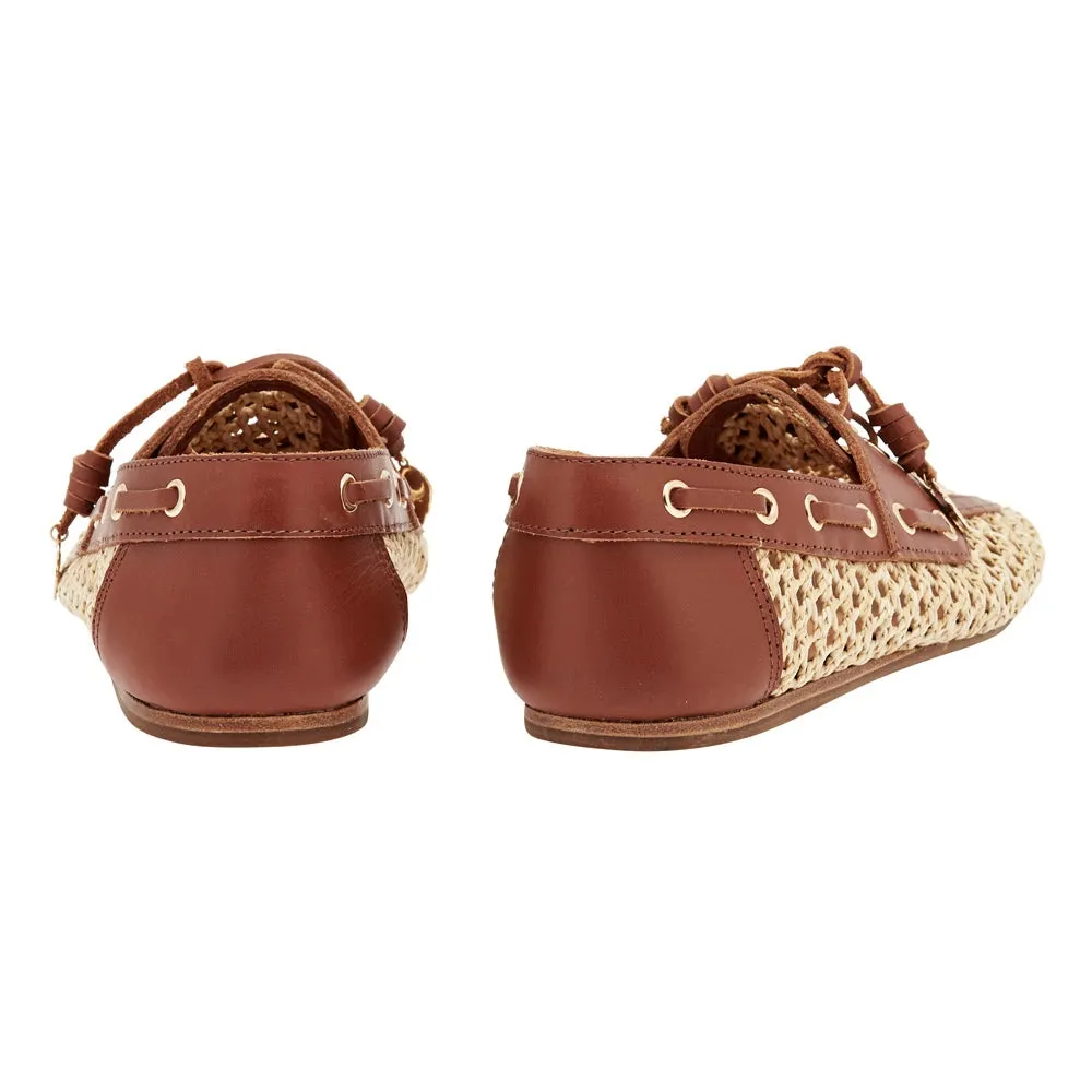 Pliaria Boat Shoe Natural sold by Ancient Greek Sandals product image thumbnail 5
