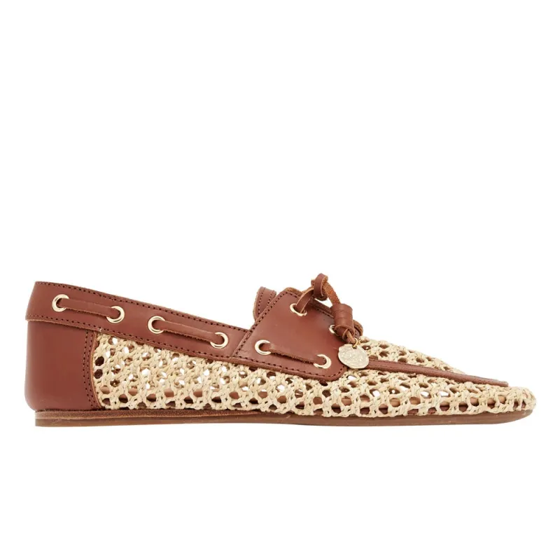 Pliaria Boat Shoe Natural made by Ancient Greek Sandals