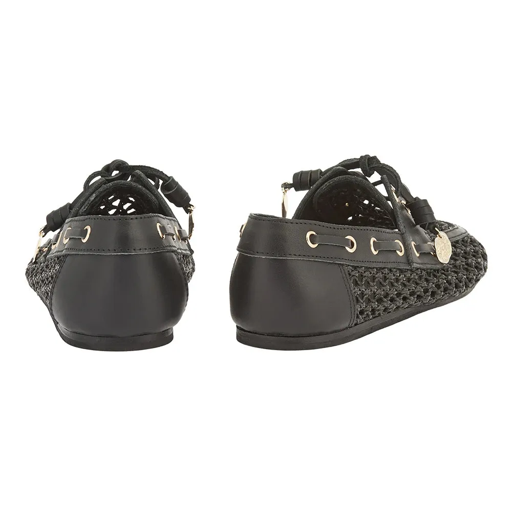 Pliaria Boat Shoe Black sold by Ancient Greek Sandals product image thumbnail 5