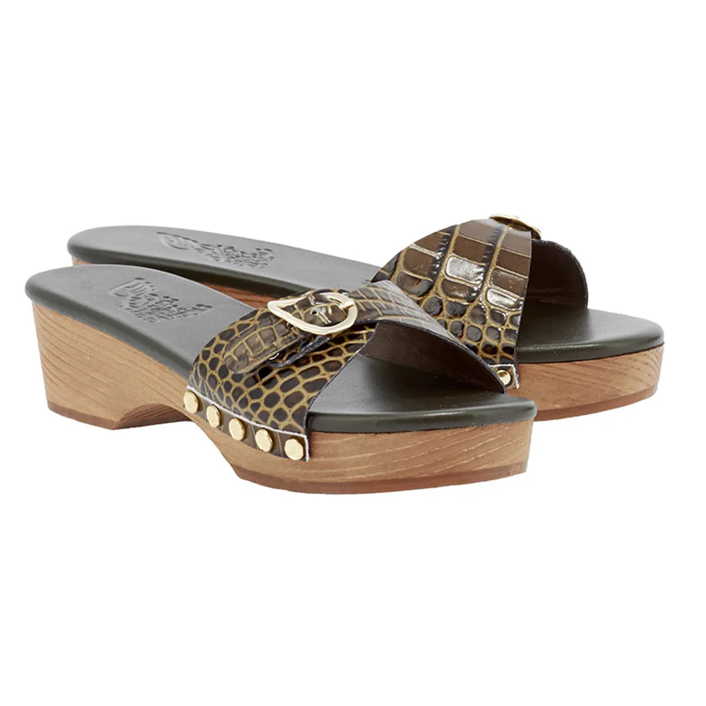 Omonia Clog Khaki sold by Ancient Greek Sandals product image thumbnail 4