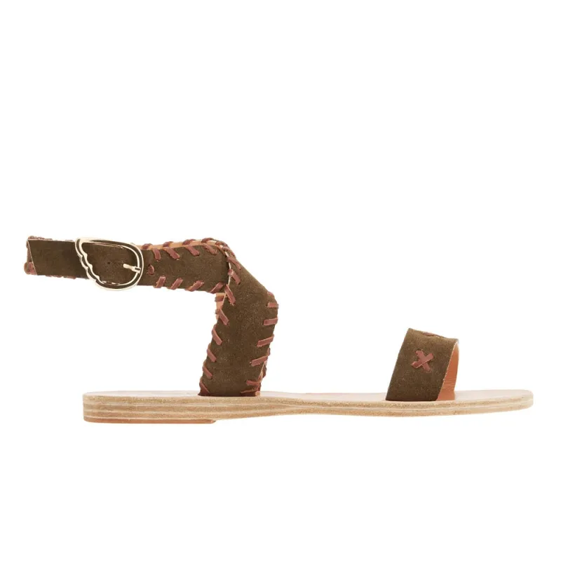 Ifigenia Stitch Khaki made by Ancient Greek Sandals