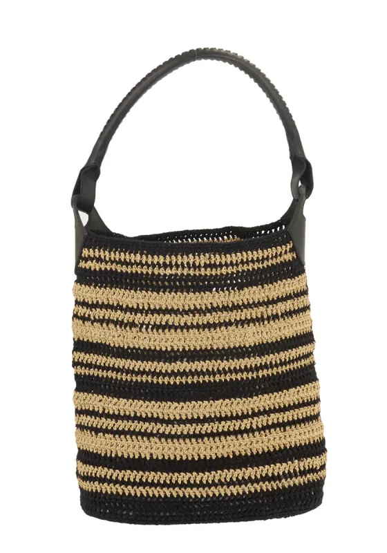 Hipissa Bucket Black/Gold made by Ancient Greek Sandals