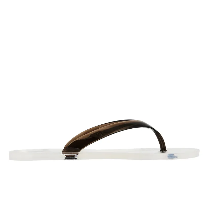 Jelly Flip Flop Clear/Black made by Ancient Greek Sandals