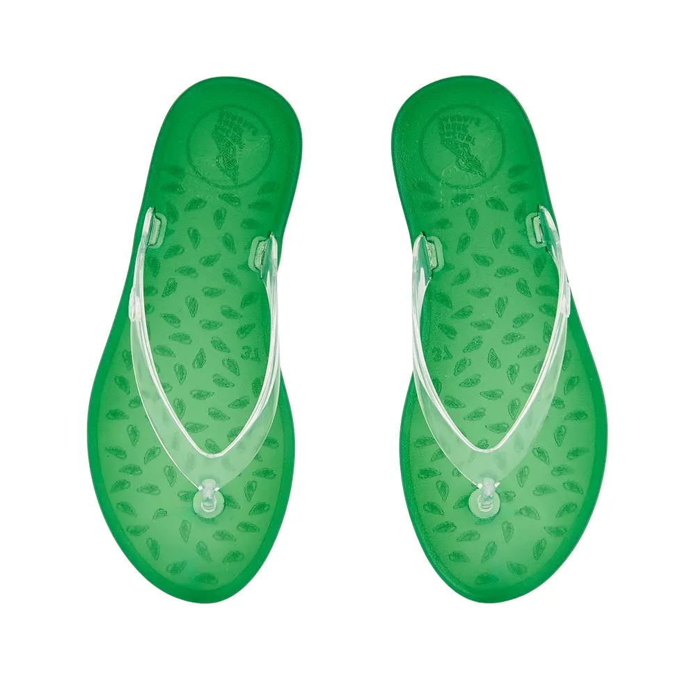 Jelly Flip Flop Clear/Green sold by Ancient Greek Sandals product image thumbnail 2