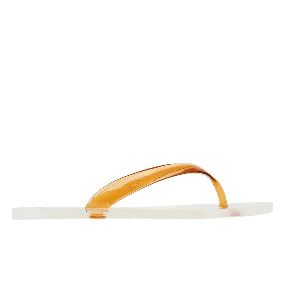Jelly Flip Flop Caramel/Clear sold by Ancient Greek Sandals