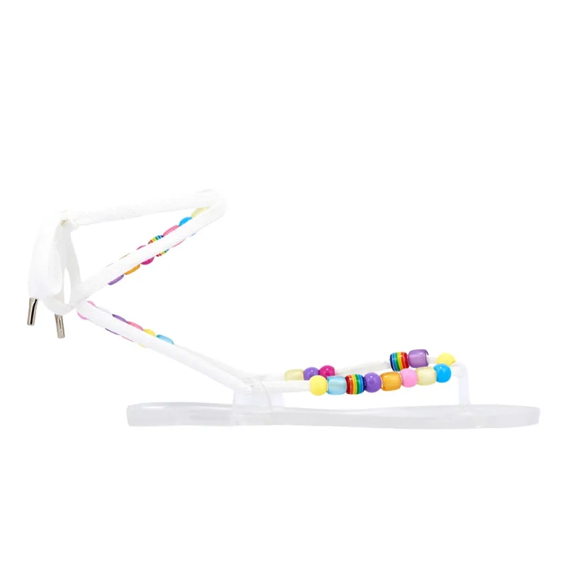 Esther Beads White made by Ancient Greek Sandals
