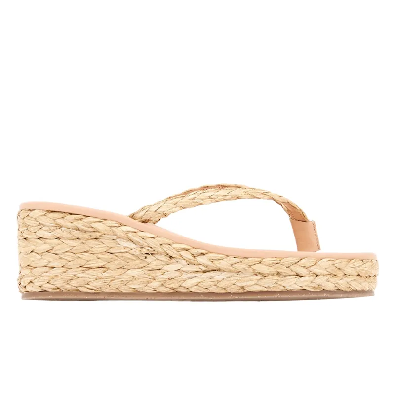 Etheria Low Wedge Natural made by Ancient Greek Sandals