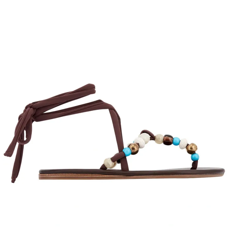 Katia Beads Brown made by Ancient Greek Sandals