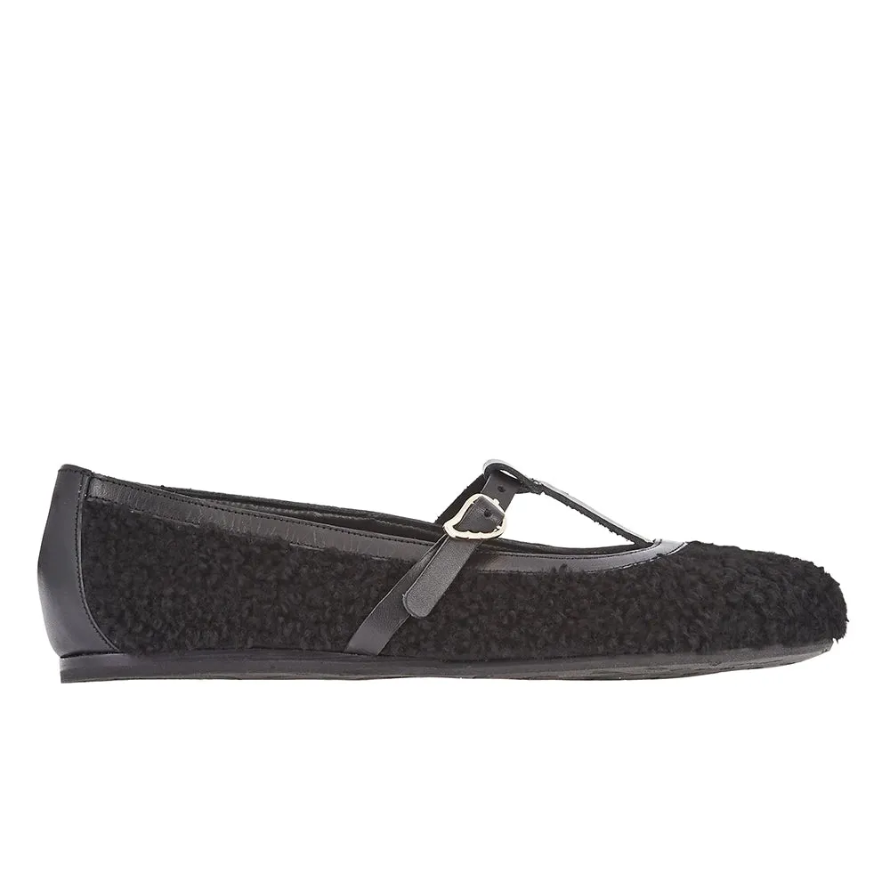 Aerati Ballet Flat Black sold by Ancient Greek Sandals