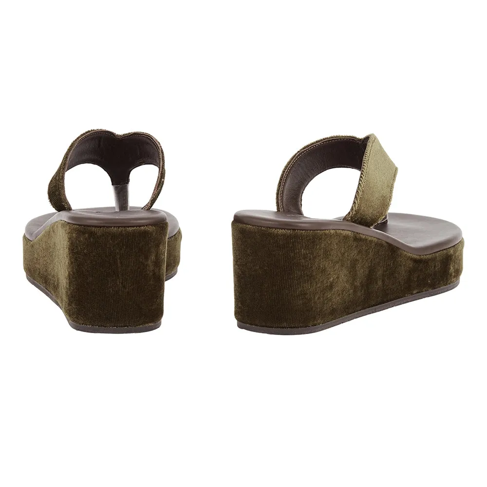 Charys Low Wedge Loden sold by Ancient Greek Sandals product image thumbnail 4