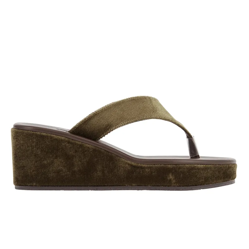 Charys Low Wedge Loden made by Ancient Greek Sandals