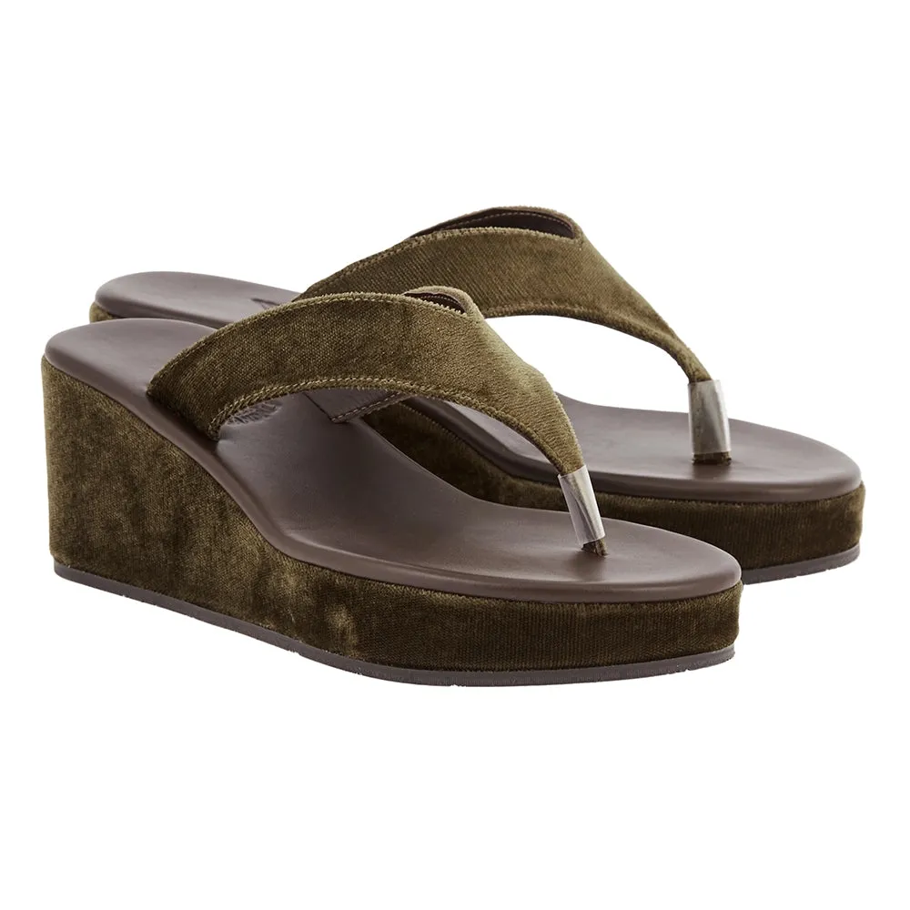 Charys Low Wedge Loden sold by Ancient Greek Sandals product image thumbnail 3