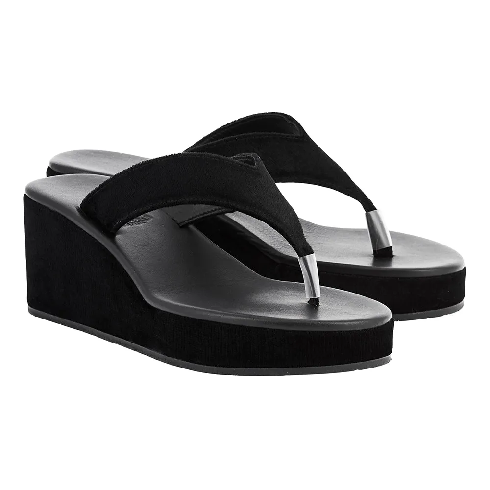 Charys Low Wedge Black sold by Ancient Greek Sandals product image thumbnail 3