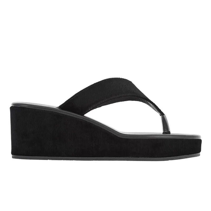 Charys Low Wedge Black made by Ancient Greek Sandals