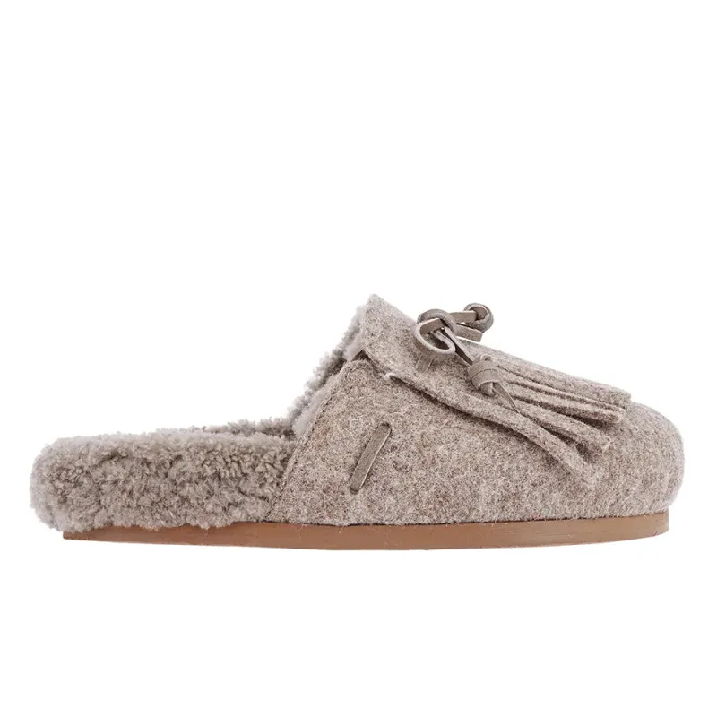 Vasilitsa Fringe Camel made by Ancient Greek Sandals