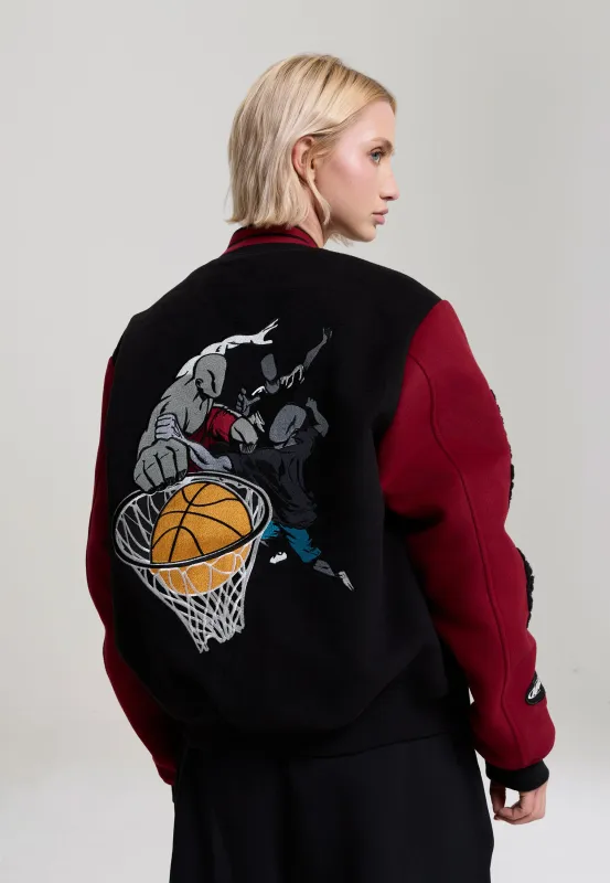 Womens Respect The Game Contrast Bomber Jacket - Black made by And1