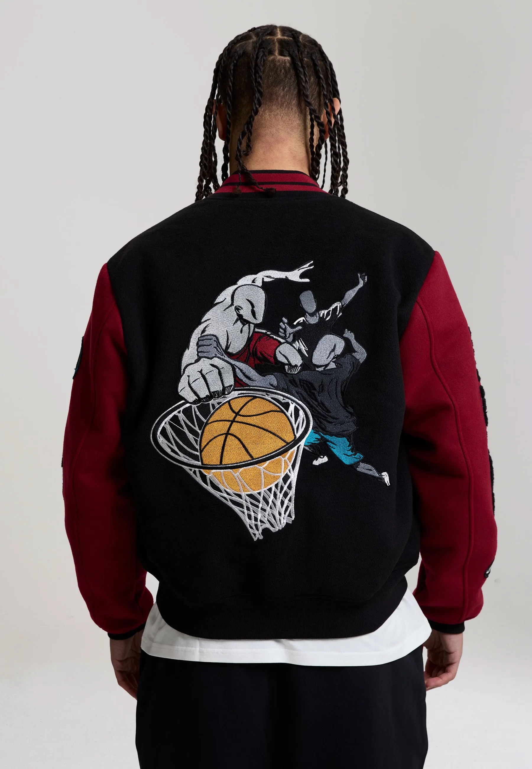 Mens Respect The Game Contrast Bomber Jacket - Black sold by And1
