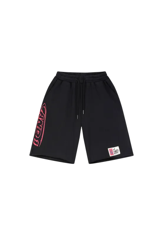 Womens Core Graffiti Logo Shorts - Black/Red made by And1
