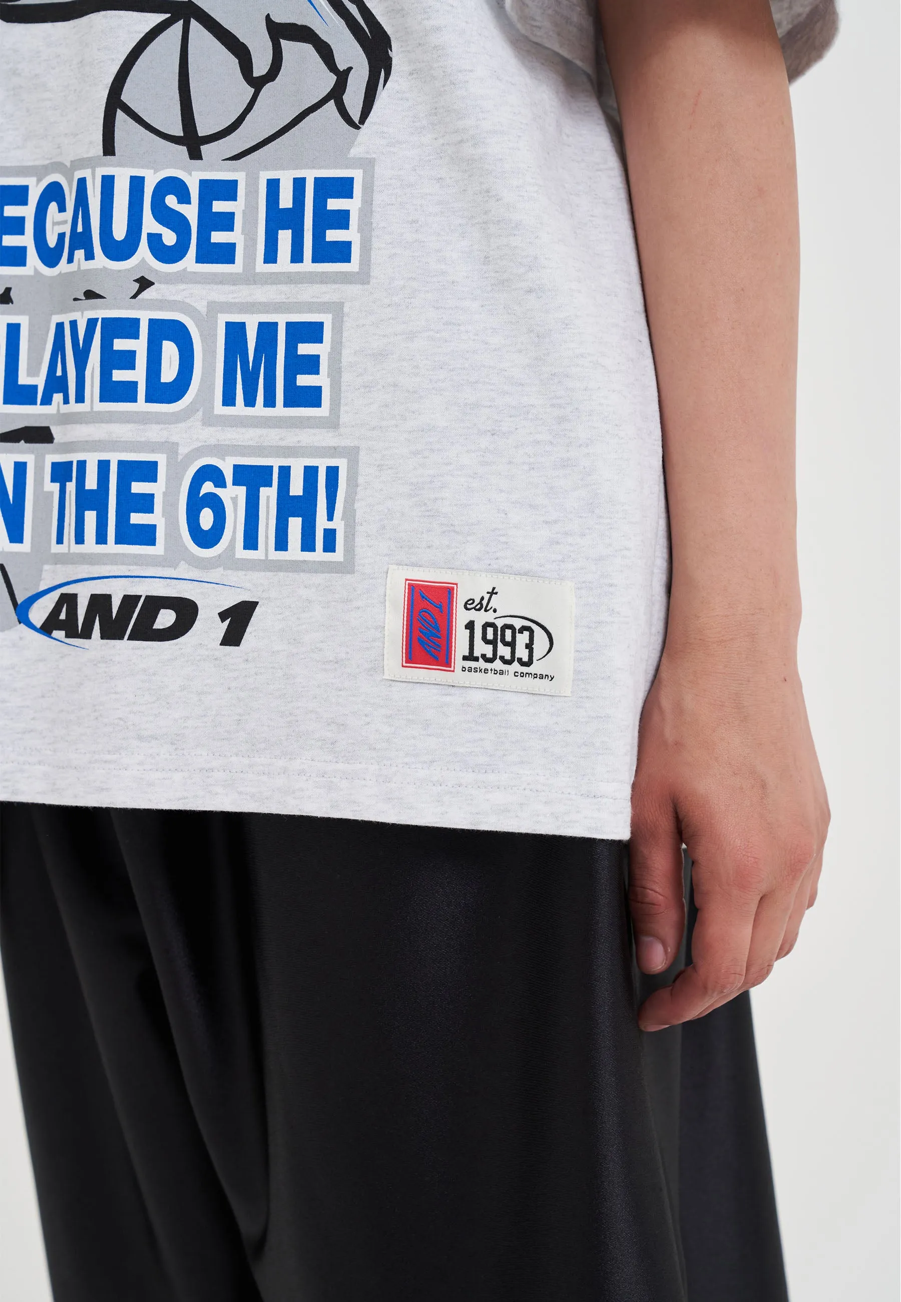 Womens Rested on the 7th Trash Talk T-Shirt - Frost Marl sold by And1 product image thumbnail 5