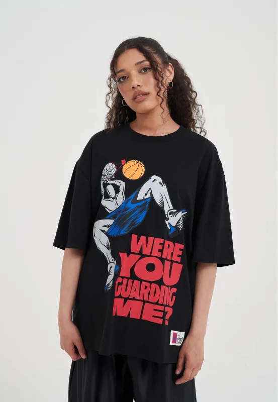 Womens Guarding Me Trash Talk T-Shirt - Black made by And1