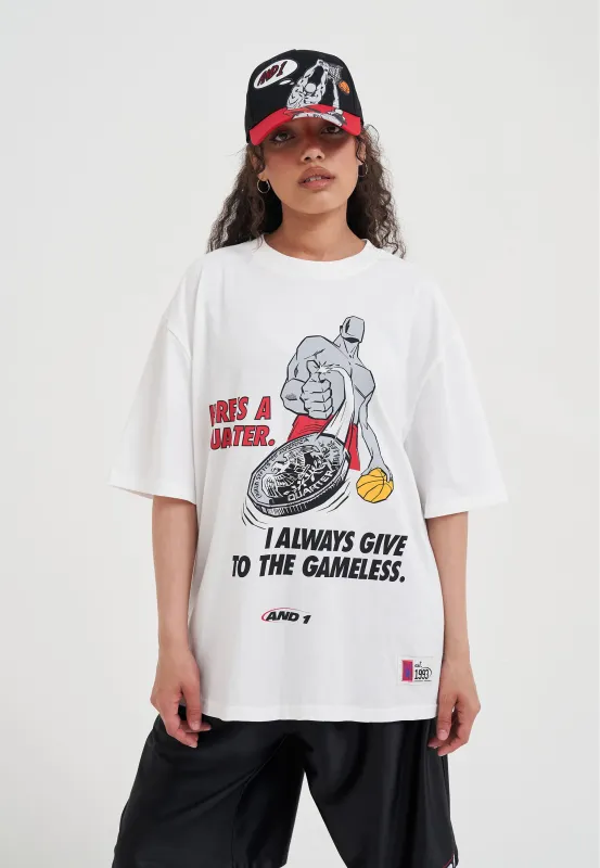 Womens Gameless Trash Talk T-Shirt - White made by And1