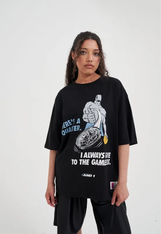 Womens Gameless Trash Talk T-Shirt - Black made by And1