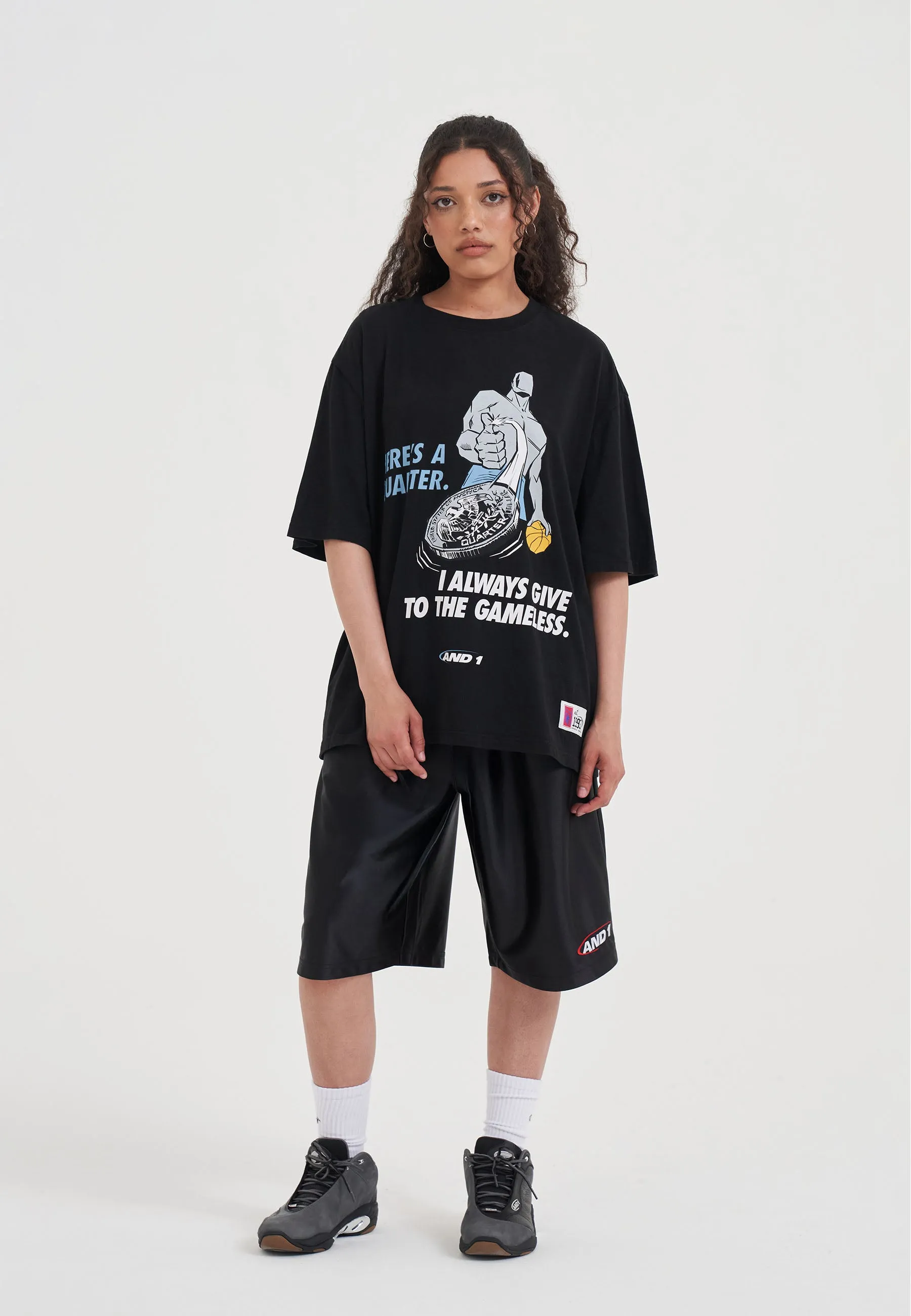 Womens Gameless Trash Talk T-Shirt - Black sold by And1 product image thumbnail 5