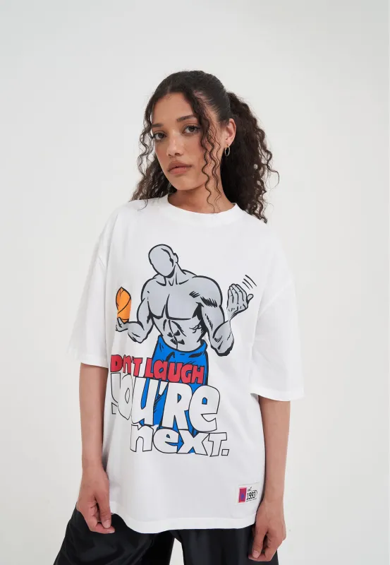 Womens Don't Laugh Trash Talk T-Shirt - White made by And1